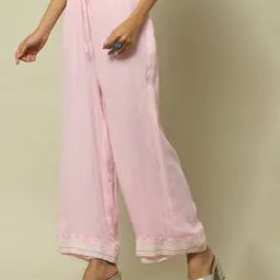 Women Straight Palazzos with Embroidered Hem-picture-19