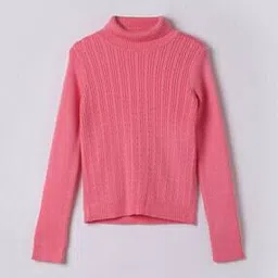 Girls High Neck Sweater-image-3