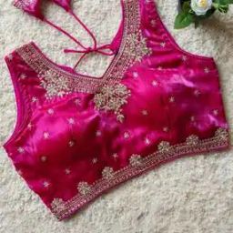 Women Embroidered Back-Open Blouse-23