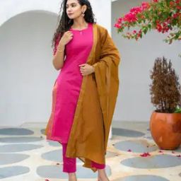 Women Straight Kurta with Pants & Dupatta-image-61