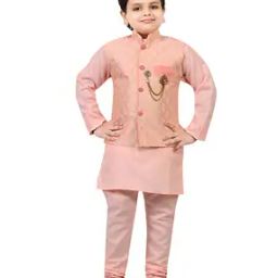 Boys Embroidery Kurta Pyjama Set-image-38