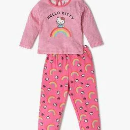 Printed Regular Fit Top & Pant Set-image-40
