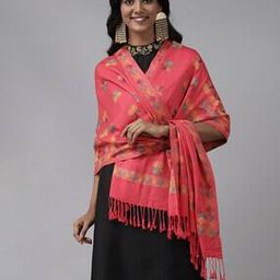 Women Floral Woven Stole-image-22