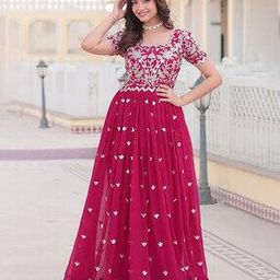 Embroidery Anarkali Kurta Set-image-59