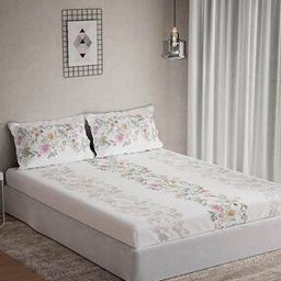Cotton King Size Bedsheet with 2 Pillow Covers -image-64