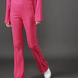 Ribbed Pants with Elasticated Waist-image-3