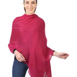 Textured Flared Hem Stole-image-47