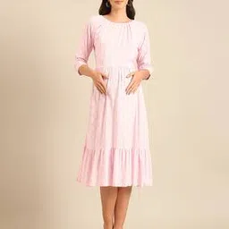 nightspree Women Embroidered Fit & Flared Dress-picture-17