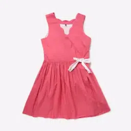 Sleeveless Fit & Flare Dress with Scalloped Neckline-image-6