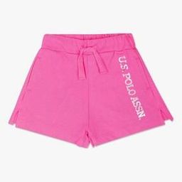 Brand Print Knit Shorts with Drawstring Waist-picture-12
