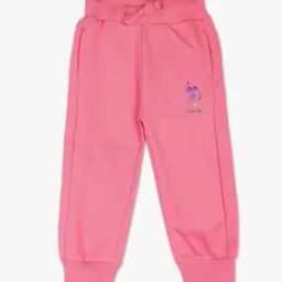Girls Logo Embroidered Regular Fit Cuffed Joggers-43