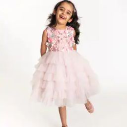 Embroidered Fit & Flare Dress-image-11