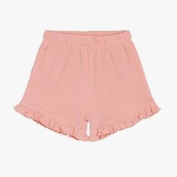 Girls Ribbed Shorts with Ruffles Hem-picture-18