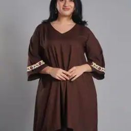 Women Embroidered A-Line Kurti-image-100