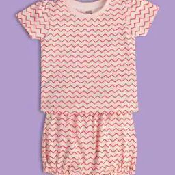 Girls Chevron Print Cotton Top & Shorts Set-picture-38