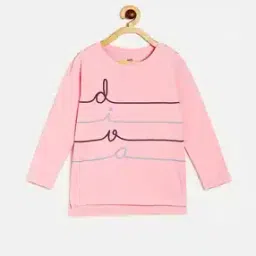 Typographic Print Round-Neck Top-image-49