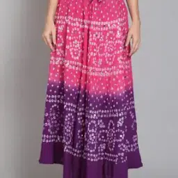 Embellished Flared Skirt with Drawstrings-29