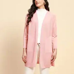Women Front-Open Shrug with Insert Pockets-image-60