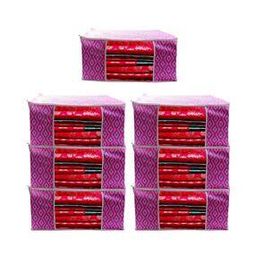Set of 7 Geometric Print Non-Woven Storage Covers-4