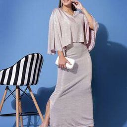V-Neck Bodycon Dress with Side-Slit-image-62