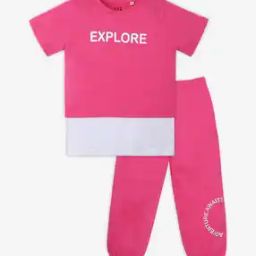 Girls Cotton Regular Fit Co-Ord Set-image-48