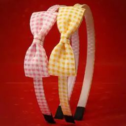 Girl Pack of 2 Checked Hair Bands-image-44