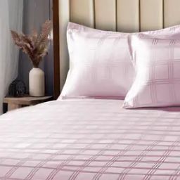  Cotton 300TC Jacquard King Size Bedsheets With 2 Pillow Covers-image-37