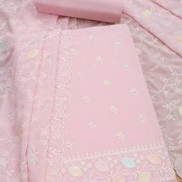  Women Embroidery Unstitched Dress Material-image-52