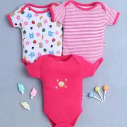 Pack of 3 Cotton Printed Bodysuit-image-7