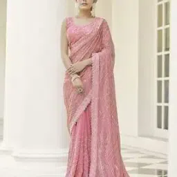 Embellished Saree with Scalloped Border-image-59