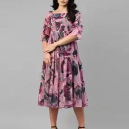 Women Fit and Flare Maxi Dress-image-61