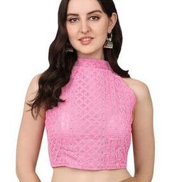 Women Embroidery Back Open Blouse-image-59