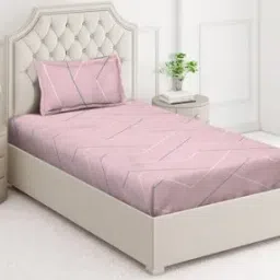 Cotton Blend Single Size Bedsheet with 1 Pillow Cover-image-20