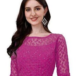 Women Embroidery Back Open Blouse-image-83