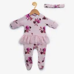 Floral Printed Full-Sleeve Dungaree Set-39