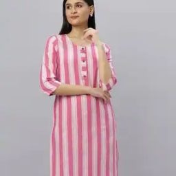 Women Striped Cotton Straight Kurta-picture-14