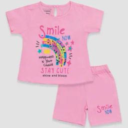 fashion world Infants Graphic Print Top & Shorts Set image 1