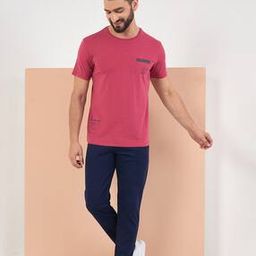 Men Round-Neck Lounge Set with Drawstrings-image-17