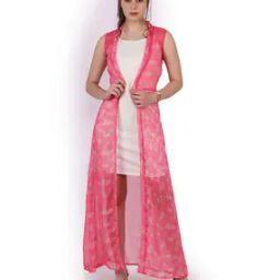 Floral  Print Long Shrug-15