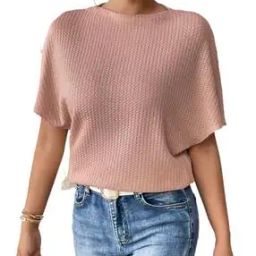 zilcon Women Waffle-Knit Regular Fit Round-Neck Top-picture-7