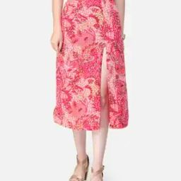 Floral Print Straight Skirt-image-4