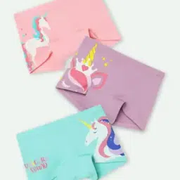 Pack of 3 Girls Unicorn Print Hipster Briefs-picture-28