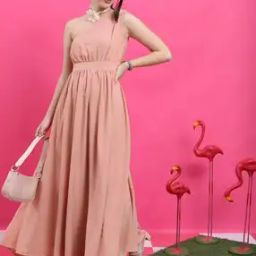 One-Shoulder Fit & Flare Dress-image-53
