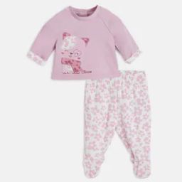 Embroidered Round-Neck Top & Pyjamas-49