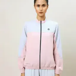 Women Slim Fit Colourblock Jacket-image-9