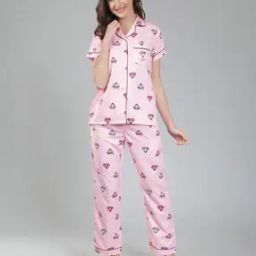 Printed Shirt & Pyjamas Set-image-11