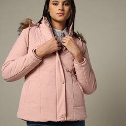 Women Quilted Zip-Front Hooded Jacket-image-77