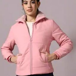 Women Zip-Front Regular Fit Bomber Jacket-image-5