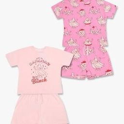 Pack of 2 Banana Print Cotton Rich T-Shirts & Shorts Set-image-32