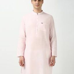 Mens  Short  Sleeves Textured Long Kurta-49